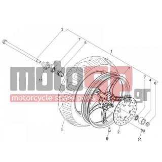 PIAGGIO - LIBERTY 125 4T 2V IE PTT (I) 2012 - Frame - front wheel - 271740 - ΠΑΞΙΜΑΔΙ ΜΠΡ ΤΡ TYPHOON-X8-SHIVER-DORSO