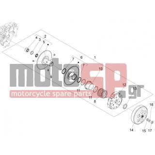 PIAGGIO - LIBERTY 125 4T 3V IE E3 2014 - Engine/Transmission - drifting pulley - B016908 - ΚΑΜΠΑΝΑ ΑΜΠΡ SCOOTER 125 CC 4T 3V