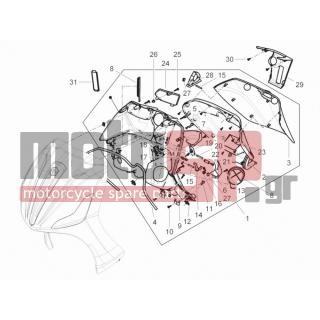 PIAGGIO - BEVERLY 125 RST 4T 4V IE E3 2012 - Body Parts - Storage Front - Extension mask - 656341 - ΚΑΠΑΚΙ ΚΕΝΤΡ ΔΙΑΚΟΠΤΗ BEV 300-350 AΒΑΦΟ