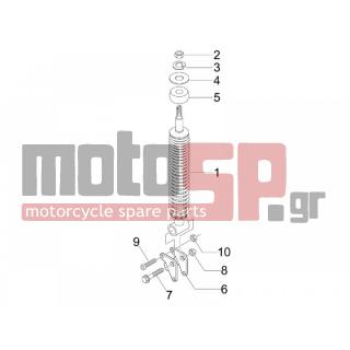PIAGGIO - LIBERTY 125 4T DELIVERY E3-NEXIVE 2015 2008 - Suspension - Place BACK - Shock absorber - 268158 - ΒΙΔΑ ΠΙΣΩ ΑΜΟΡΤΙΣΕΡ GP800
