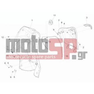 PIAGGIO - LIBERTY 125 4T DELIVERY E3-NEXIVE 2015 2008 - Body Parts - Storage Front - Extension mask - 252420 - ΛΑΜΑΚΙ ΝΤΟΥΛ COSA-X9-VESPA GT 200