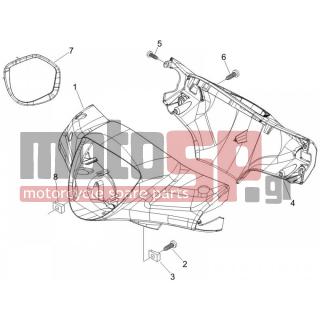 PIAGGIO - LIBERTY 125 4T E3  2007 - Body Parts - COVER steering - 62117300DE - ΚΑΠΑΚΙ ΤΙΜ LIBERTY RST ΜΠΛΕ MIDNIGH 222A