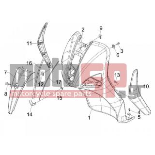 PIAGGIO - LIBERTY 125 4T E3  2007 - Body Parts - mask front - 258249 - ΒΙΔΑ M4,2x19 (ΛΑΜΑΡΙΝΟΒΙΔΑ)