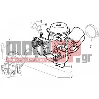 PIAGGIO - BEVERLY 125 SPORT E3 2008 - Κινητήρας/Κιβώτιο Ταχυτήτων - CARBURETOR COMPLETE UNIT - Fittings insertion