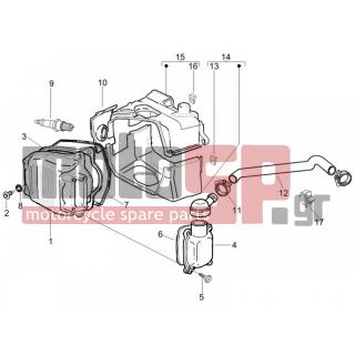PIAGGIO - LIBERTY 125 4T SPORT E3 2006 - Engine/Transmission - COVER head - 638852 - ΜΠΟΥΖΙ NGK CR7EB SCOOTER