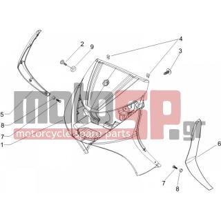 PIAGGIO - BEVERLY 125 SPORT E3 2007 - Body Parts - mask front - 624605 - ΠΟΔΙΑ ΜΠΡ BEVERLY 200/250/400 AΒΑΦΗ