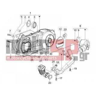 PIAGGIO - LIBERTY 125 4T SPORT E3 2008 - Engine/Transmission - COVER sump - the sump Cooling - 842090 - ΚΑΠΑΚΙ ΑΕΡΑΓΩΓΟΥ RUNNER VXR-BEVERLY