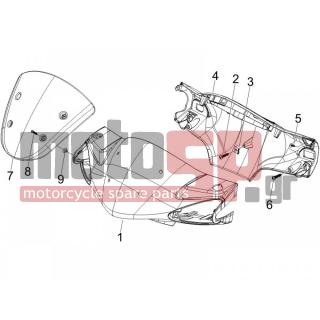PIAGGIO - LIBERTY 125 4T SPORT E3 2008 - Body Parts - COVER steering - 65283500AI - ΚΑΠΑΚΙ ΤΙΜ LIBERTY SPORT ARANCIO 938/A