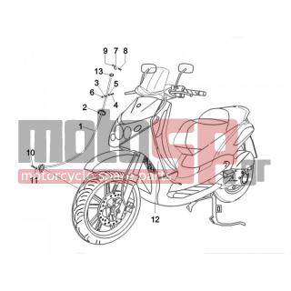 PIAGGIO - BEVERLY 125 SPORT E3 2007 - Frame - cables - 575249 - ΒΙΔΑ M6x22 ΜΕ ΑΠΟΣΤΑΤΗ