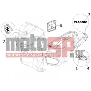PIAGGIO - LIBERTY 125 4T SPORT E3 2008 - Εξωτερικά Μέρη - Signs and stickers - 624554 - ΣΗΜΑ ΠΟΔΙΑΣ 