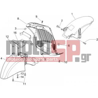 PIAGGIO - BEVERLY 125 SPORT E3 2007 - Body Parts - Apron radiator - Feather - 259830 - ΒΙΔΑ SCOOTER