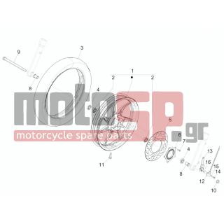 PIAGGIO - LIBERTY 125 IGET 4T 3V IE ABS 2015 - Frame - front wheel - 1C001505 - ΒΑΣΗ ΣΕΝΣΟΡΑ ABS LIBERTY 125-150 IGET