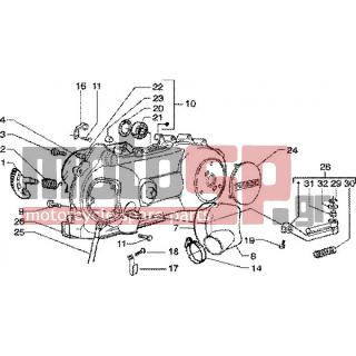 PIAGGIO - LIBERTY 125 LEADER < 2005 - Engine/Transmission - Start with pedal-cooling sump - CM121901 - Καπάκι
