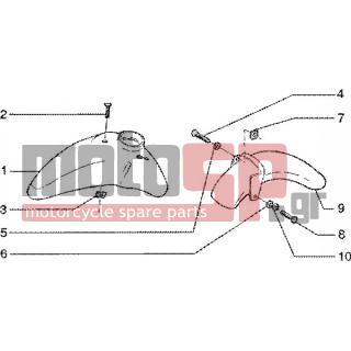 PIAGGIO - LIBERTY 125 LEADER < 2005 - Body Parts - Fender front and back - 277330 - ΒΙΔΑ M6X50