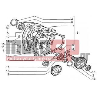 PIAGGIO - LIBERTY 125 LEADER RST < 2005 - Engine/Transmission - AXIS WHEEL BACK - 487115 - Τάπα