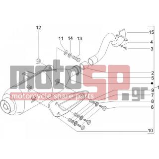 PIAGGIO - BEVERLY 125 SPORT E3 2007 - Exhaust - silencers - 842908 - ΒΙΔΑ M5X10
