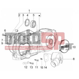 PIAGGIO - LIBERTY 125 LEADER RST < 2005 - Engine/Transmission - sump cooling - 8413805 - ΚΑΠΑΚΙ ΚΙΝΗΤΗΡΑ SCOOTER 125200 CC