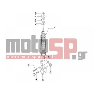 PIAGGIO - LIBERTY 150 4T E3 2008 - Suspension - Place BACK - Shock absorber - 268158 - ΒΙΔΑ ΠΙΣΩ ΑΜΟΡΤΙΣΕΡ GP800