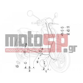 PIAGGIO - LIBERTY 150 4T E3 2008 - Frame - cables - 179640 - ΜΠΑΛΑΚΙ ΝΤΙΖΑΣ ΦΡΕΝΟΥ