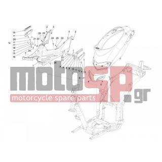 PIAGGIO - LIBERTY 150 4T E3 MOC 2011 - Body Parts - Central fairing - Sill - 254485 - ΑΣΦΑΛΕΙΑ ΜΕΓΑΛΗ (6Χ100 MM)