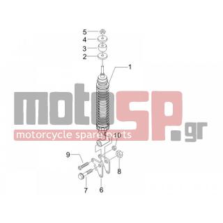 PIAGGIO - LIBERTY 150 4T SPORT E3 2008 - Suspension - Place BACK - Shock absorber - 268158 - ΒΙΔΑ ΠΙΣΩ ΑΜΟΡΤΙΣΕΡ GP800