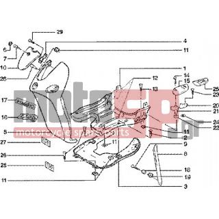 PIAGGIO - LIBERTY 150 LEADER < 2005 - Body Parts - Apron-front-spoiler Sill - 57617850D9 - Καπάκι