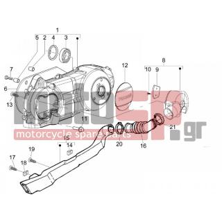 PIAGGIO - LIBERTY 200 4T 2006 - Engine/Transmission - COVER sump - the sump Cooling - 834266 - ΔΙΑΦΡΑΓΜΑ ΑΕΡΟΣ GT 200-X8