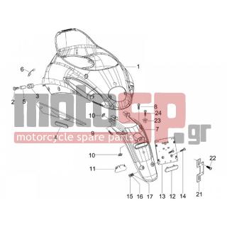 PIAGGIO - LIBERTY 200 4T 2006 - Body Parts - Aprons back - mudguard - 259830 - ΒΙΔΑ SCOOTER