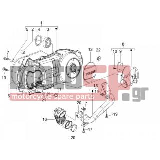 PIAGGIO - LIBERTY 200 4T SPORT E3 2007 - Engine/Transmission - COVER sump - the sump Cooling - 258249 - ΒΙΔΑ M4,2x19 (ΛΑΜΑΡΙΝΟΒΙΔΑ)