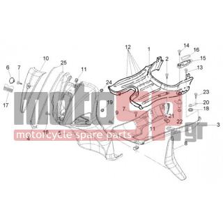 PIAGGIO - LIBERTY 200 LEADER RST < 2005 - Body Parts - Apron-front-spoiler Sill - 270793 - ΒΙΔΑ D3,8x16