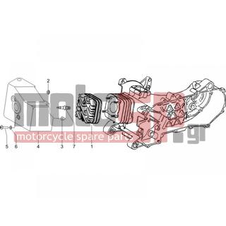 PIAGGIO - LIBERTY 50 2T 2006 - Engine/Transmission - COVER head - 288245 - ΠΑΞΙΜΑΔΙ