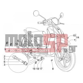 PIAGGIO - LIBERTY 50 2T 2006 - Frame - cables - 179640 - ΜΠΑΛΑΚΙ ΝΤΙΖΑΣ ΦΡΕΝΟΥ