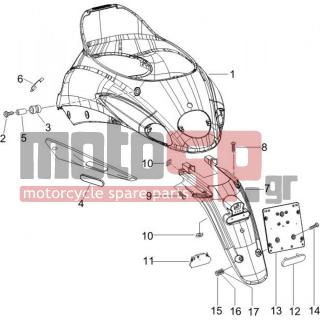 PIAGGIO - LIBERTY 50 2T 2006 - Body Parts - Aprons back - mudguard - 259830 - ΒΙΔΑ SCOOTER