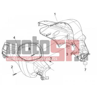 PIAGGIO - LIBERTY 50 2T 2008 - Body Parts - COVER steering - 65288800DE - ΚΑΠΑΚΙ ΤΙΜ LIBERTY RST ΜΠΛΕ MIDNIGH 222A