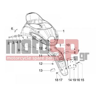 PIAGGIO - LIBERTY 50 2T 2008 - Body Parts - Aprons back - mudguard - 259830 - ΒΙΔΑ SCOOTER