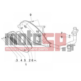 PIAGGIO - LIBERTY 50 2T 2008 - Exhaust - silencers - 842908 - ΒΙΔΑ M5X10