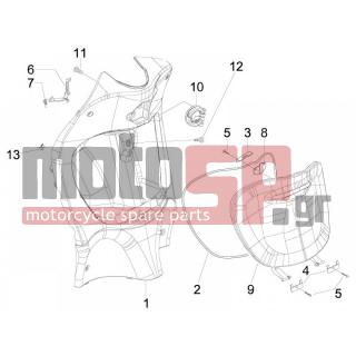 PIAGGIO - LIBERTY 50 2T 2008 - Body Parts - Storage Front - Extension mask - 297498 - ΒΙΔΑ M3x12