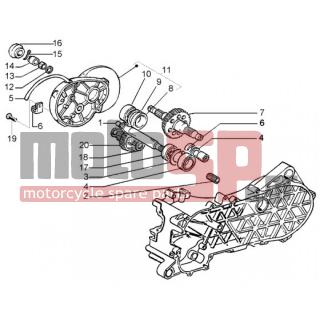 PIAGGIO - LIBERTY 50 2T RST < 2005 - Engine/Transmission - AXIS WHEEL BACK - 182546 - Τάπα