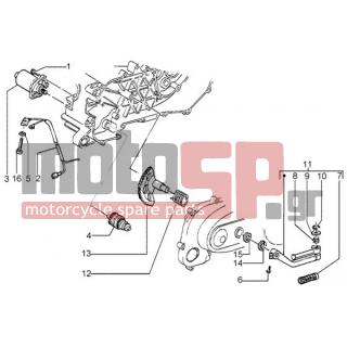 PIAGGIO - LIBERTY 50 2T RST < 2005 - Electrical - IGNITION - STARTER LEVER - 6416 - Δακτύλιος Seeger