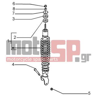 PIAGGIO - LIBERTY 50 2T RST < 2005 - Suspension - rear shock absorber