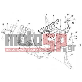 PIAGGIO - LIBERTY 50 2T RST < 2005 - Body Parts - Apron front - side sills - spoilers - 297498 - ΒΙΔΑ M3x12