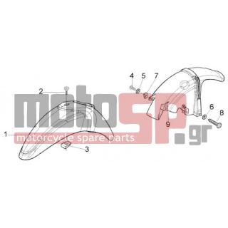 PIAGGIO - LIBERTY 50 2T RST < 2005 - Body Parts - Fender front and back - 59966600RF - ΦΤΕΡΟ ΜΠΡΟΣ LIBERTY RST KARKADE 811/A