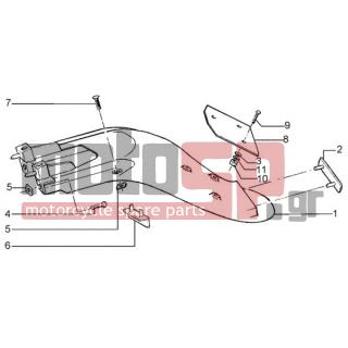 PIAGGIO - LIBERTY 50 2T RST < 2005 - Body Parts - REAR FENDER - 13763 - Επίπεδη ροδέλα 4,2x12x1