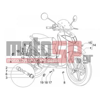 PIAGGIO - LIBERTY 50 2T SPORT 2008 - Frame - cables - 179640 - ΜΠΑΛΑΚΙ ΝΤΙΖΑΣ ΦΡΕΝΟΥ