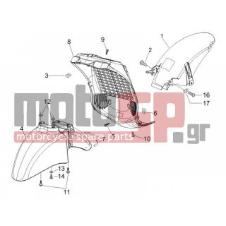 PIAGGIO - BEVERLY 250 2005 - Body Parts - Apron radiator - Feather - 259830 - ΒΙΔΑ SCOOTER