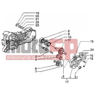 PIAGGIO - LIBERTY 50 4T < 2005 - Engine/Transmission - AXIS WHEEL BACK - 8282385 - ΓΡΑΝΑΖΙ ΔΙΑΦ ΔΙΠΛΟ LIBERTY 50 4T 12/55
