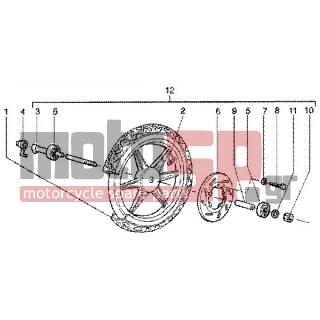 PIAGGIO - LIBERTY 50 4T < 2005 - Frame - FRONT wheel - 270991 - ΒΑΛΒΙΔΑ ΤΡΟΧΟΥ TUBELESS D=12mm