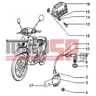 PIAGGIO - LIBERTY 50 4T < 2005 - Electrical - Electrical devices - 294723 - ΔΙΑΚΟΠΤΗΣ ΦΛΑΣ ET4-SF125-VESPA GT-LIB