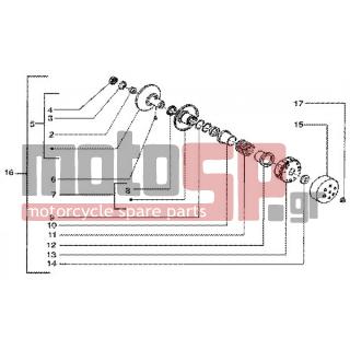 PIAGGIO - LIBERTY 50 4T < 2005 - Engine/Transmission - driven pulley - 487935 - ΚΑΠΕΛΑΚΙ