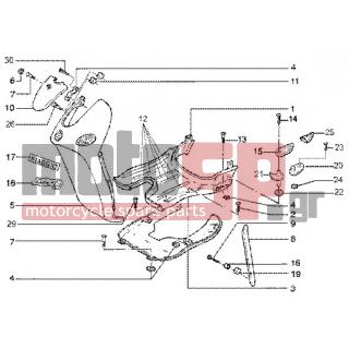 PIAGGIO - LIBERTY 50 4T < 2005 - Body Parts - Apron-front-spoiler Sill - 259830 - ΒΙΔΑ SCOOTER